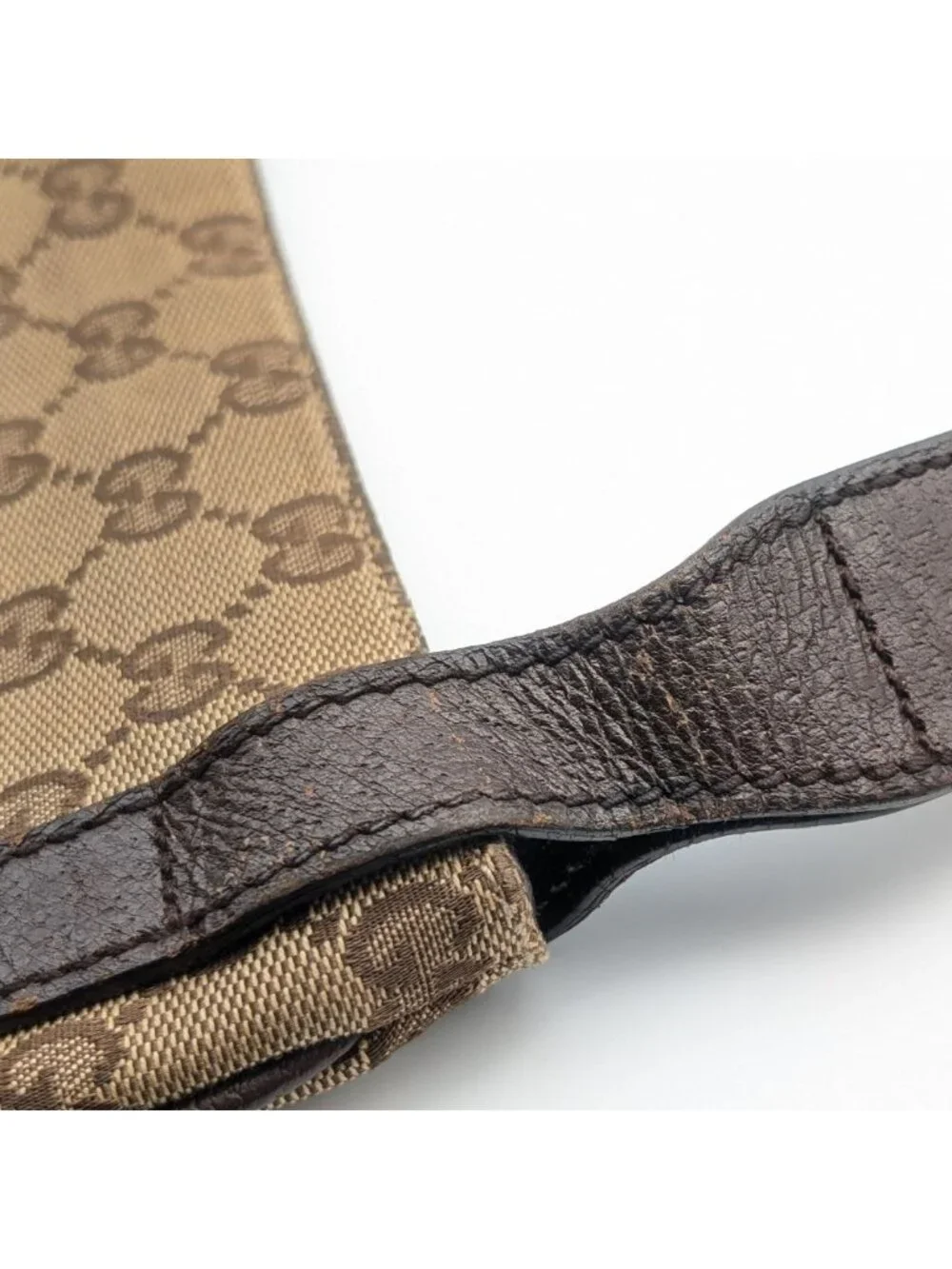 Gucci GG Canvas Shoulder Bag Crossbody Brown - Picture 4 of 9